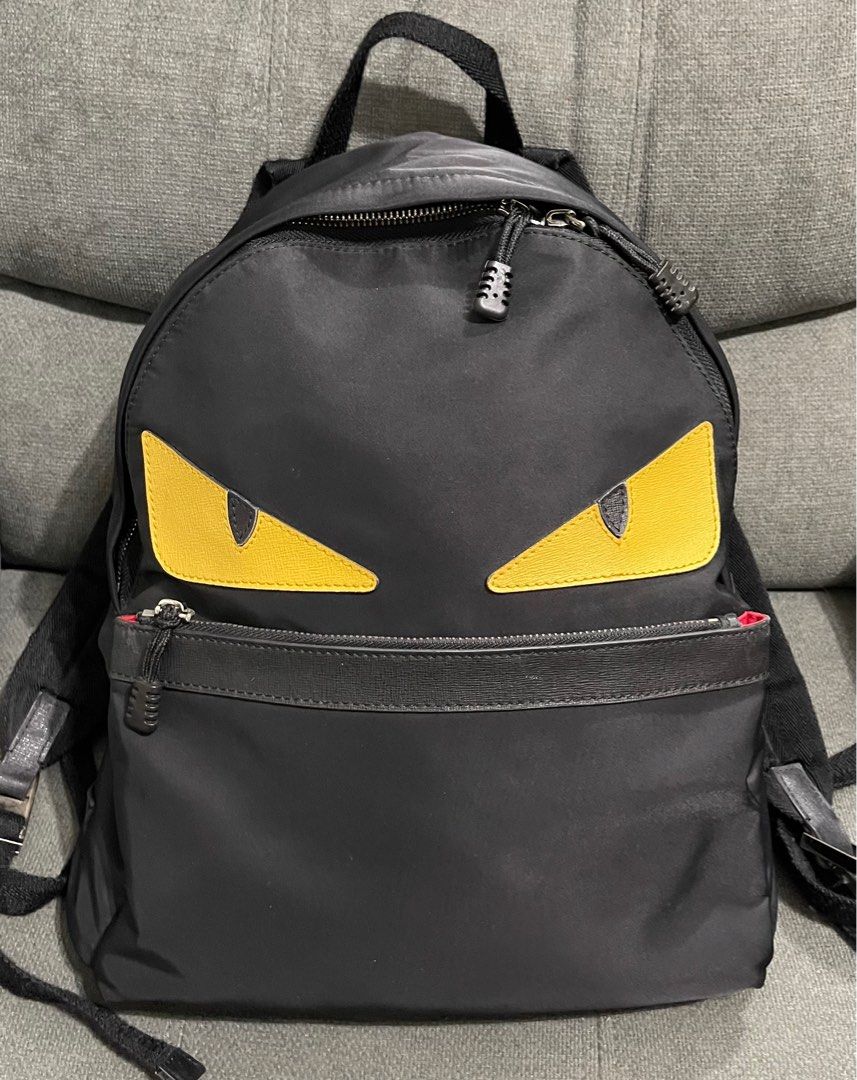 Fendi Nylon Vitello Elote Monster Eyes Rounded Backpack coded Women s Fashion Bags Wallets Backpacks on Carousell