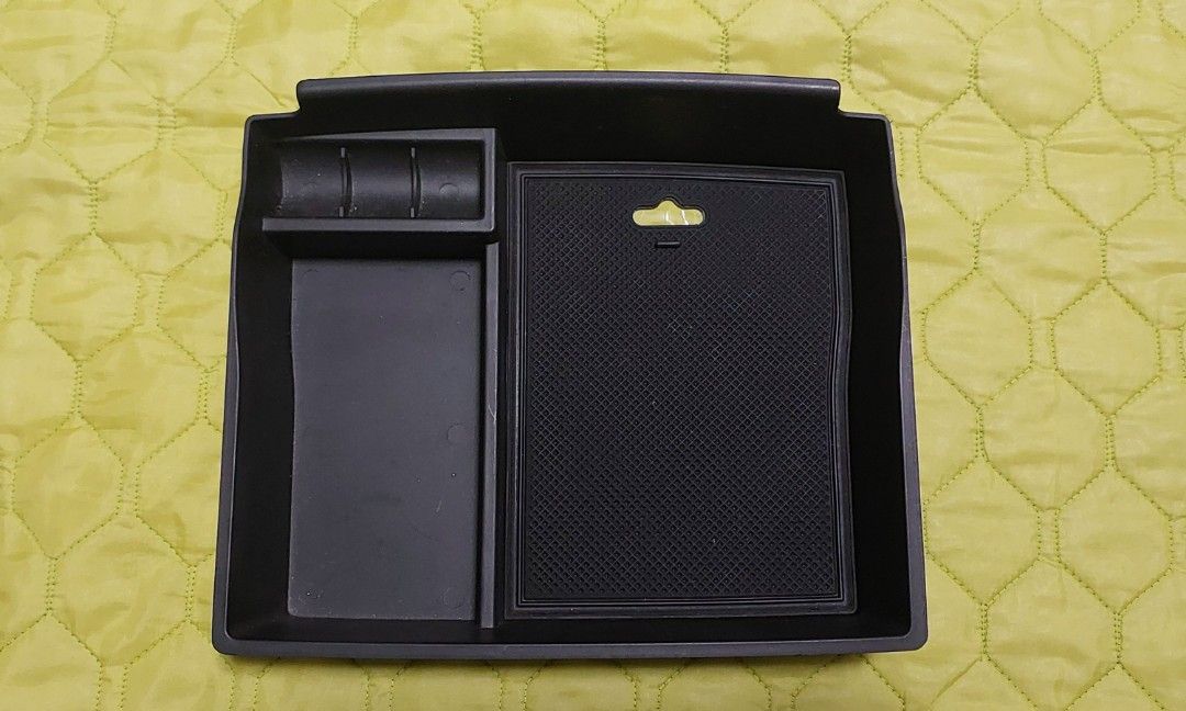 Ford Ranger Console Box Tray 2012 to 2022 (Category: Upholstery, Seatcovers and Other Interior Parts and Accessories) located in Quezon City. Submitted by gabs_a (Listing ID 1322423982, Image 1). Description: Console Box Tray For Ford Ranger 2012 to 2022 Color: Black Material: Hard Plastic Comes With: Rubber Slip Mat on One Side Only Note: - As the difference between camera and screen display, there is a discrepancy on the color and dimensions. -