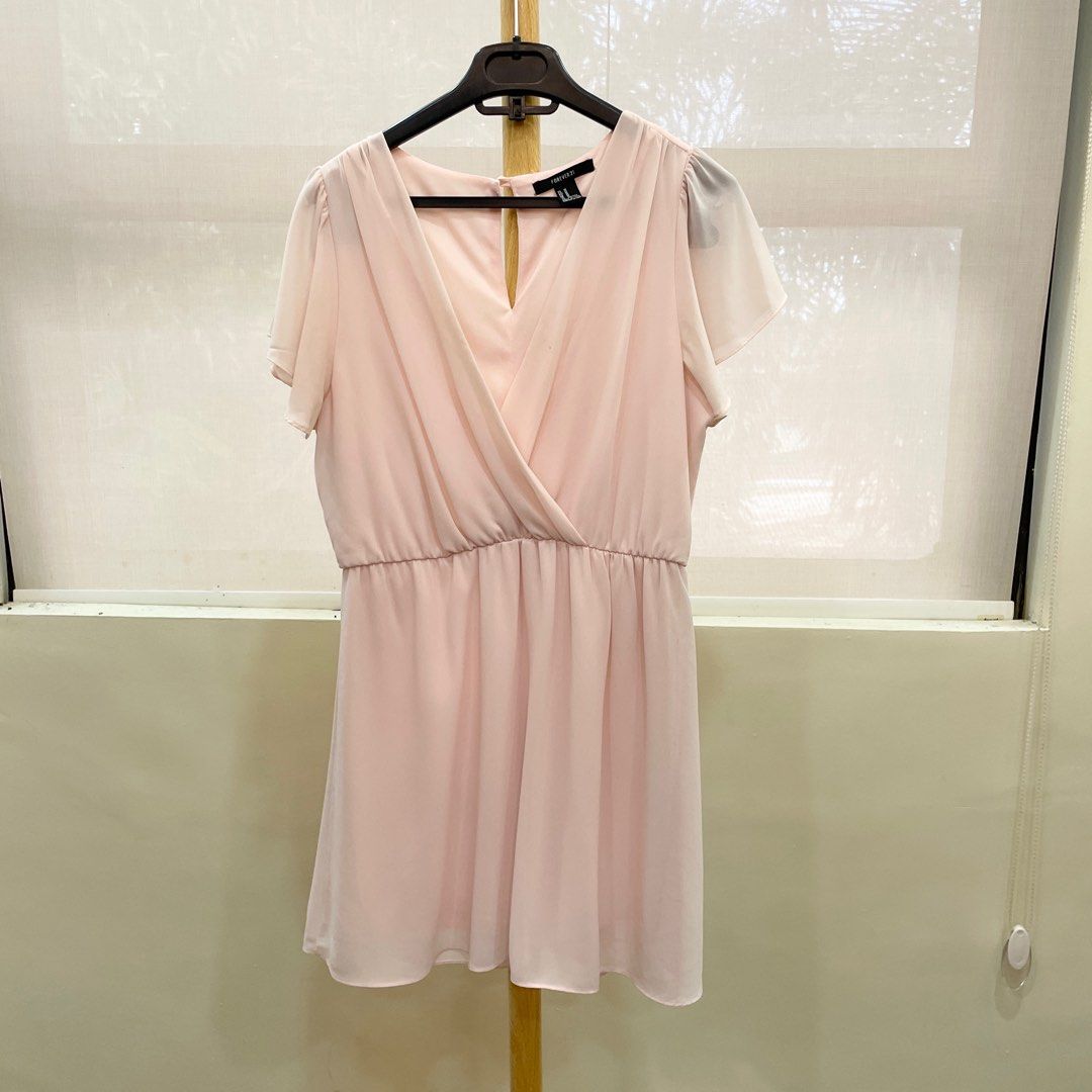 Pink chiffon dress forever 21 outlet