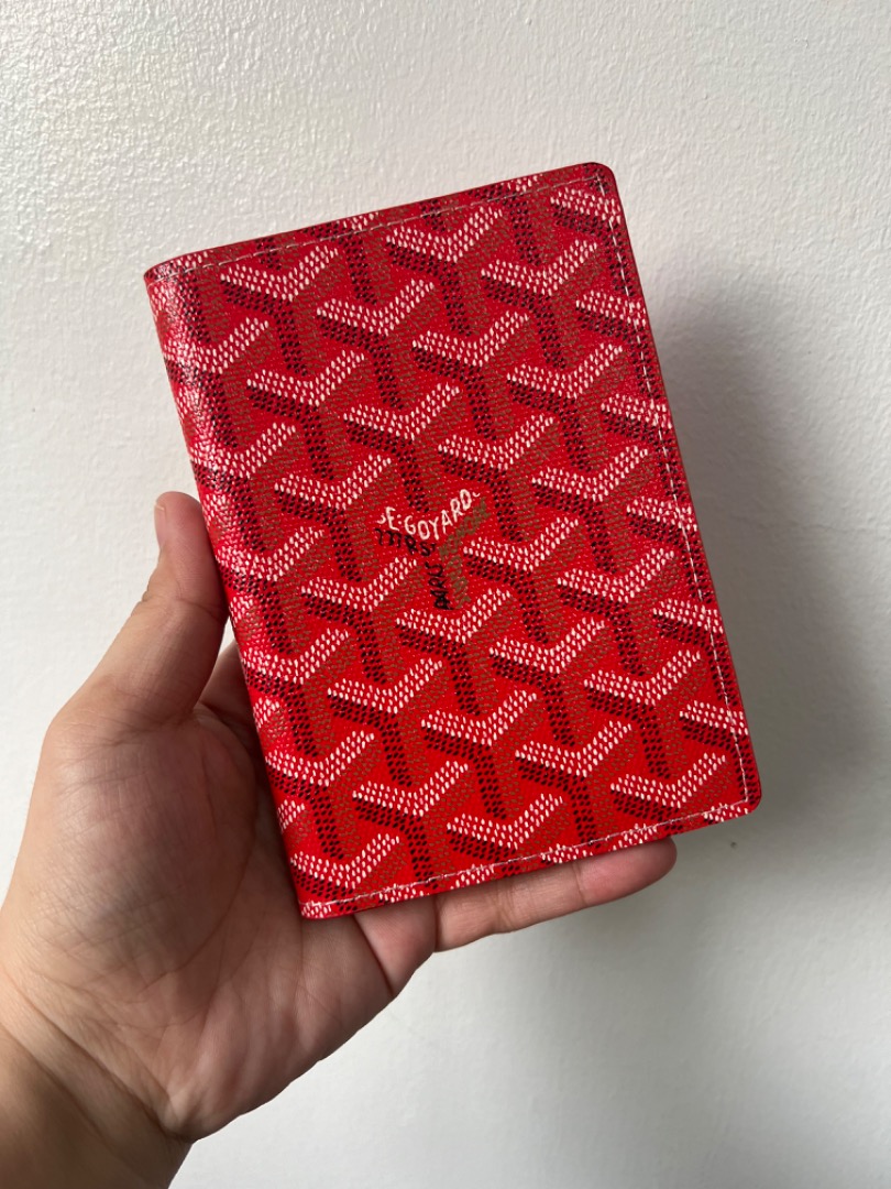 Goyard passport holder red Luxury Bags Wallets on Carousell