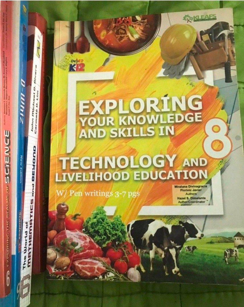 Grade 8 books (Category: Textbooks) located in Quezon City. Submitted by bamberry (Listing ID 1322441171, Image 3). Description: Math 8 - 250pesos english 8- 250eoa TLE 8 -199pesos Mapeh 8 -199pesos Pilipino 8 -200pesos AP 8- 199pesos Note: paki browse po ang mga pict nasa taas para makita ang title ng book. No markings Like new with cover lahat..