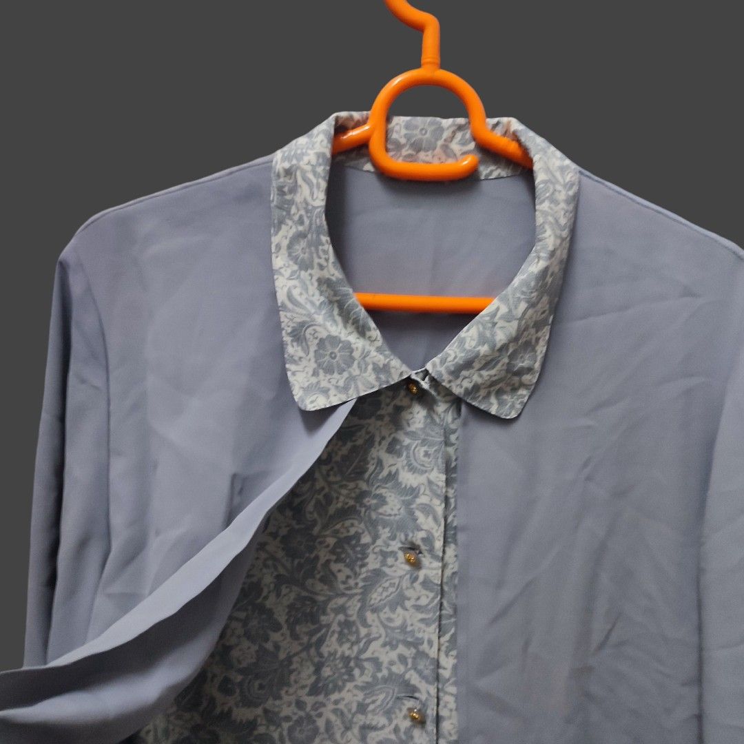 Grey dress blouses outlet