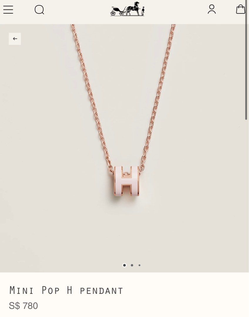 Hermes Pop H Necklace Luxury Accessories on Carousell