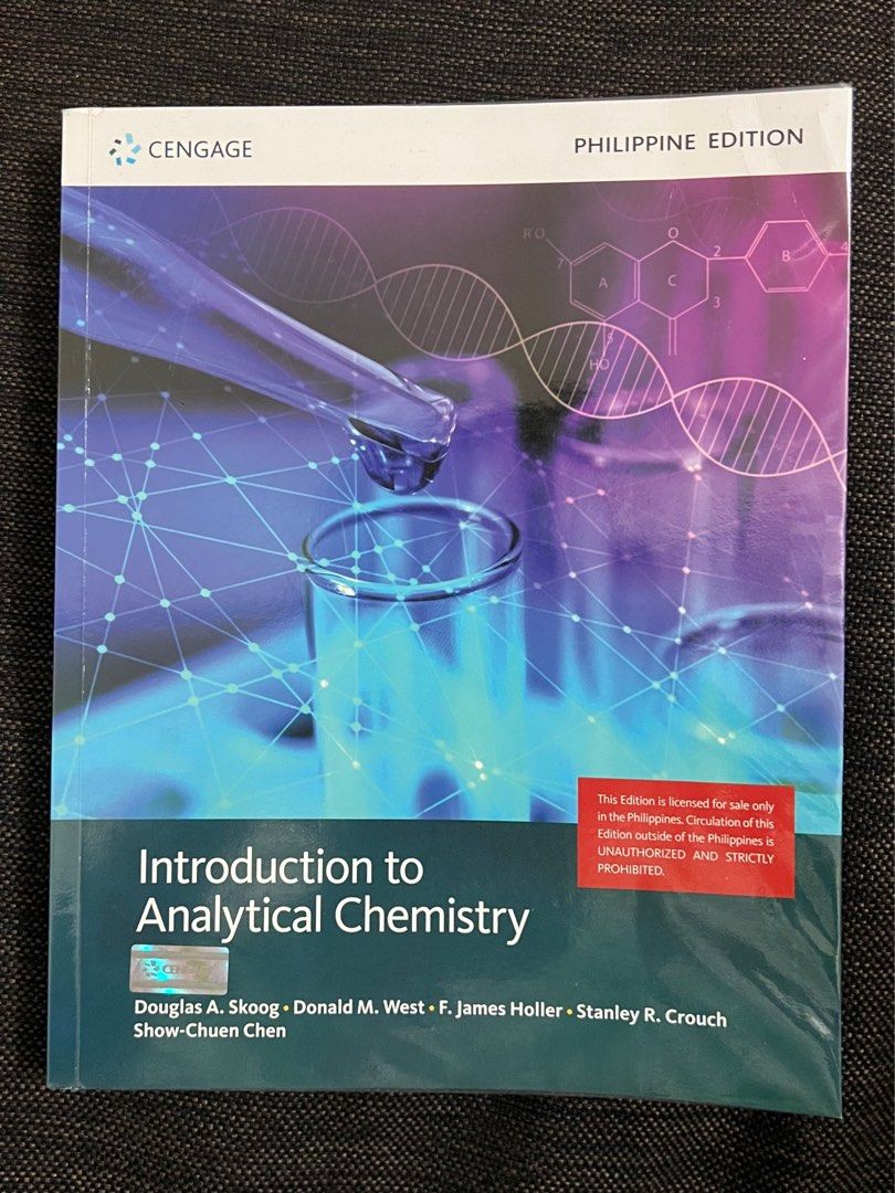Introduction to Analytical Chemistry (Category: Textbooks) located in Manila. Submitted by msd0101_ (Listing ID 1322524649, Image 1). Description: ✿ no highlights ✿ with plastic cover ✿ bought at C&E Q. Ave. for ₱ 990.