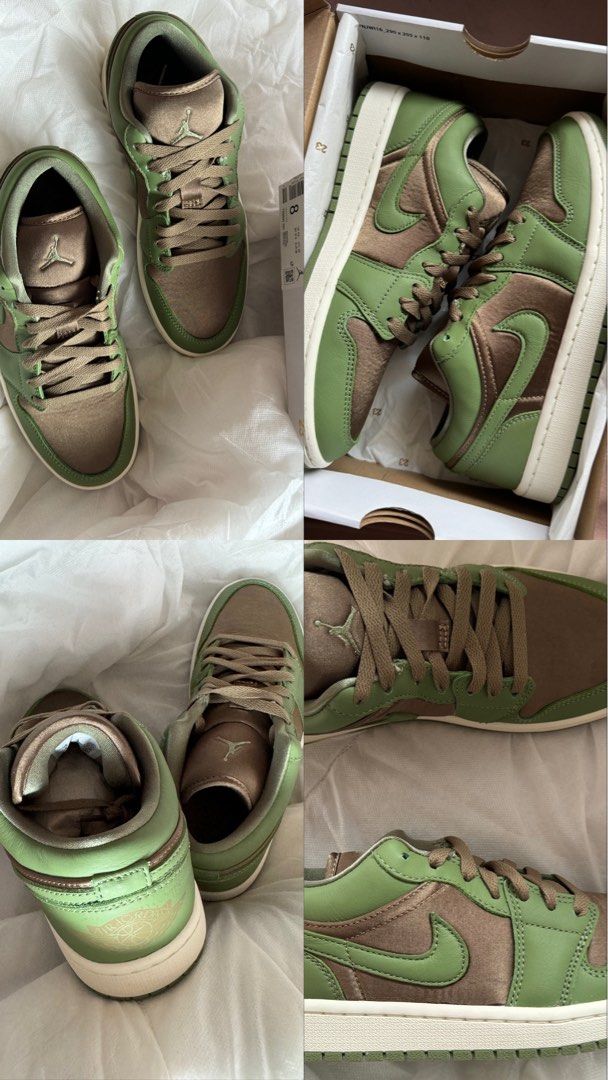 Jordan 1 Low Brown Kelp (WMNS) (Category: Sneakers) located in Makati City. Submitted by joannahmae (Listing ID 1322443452, Image 2). Description: Jordan 1 Low ‘Brown Kelp/Sky J LT Olive Sail’ - size 8 Brand new 💯 Original For proof of transactions check us out at our social media platforms Fb: Toejam Instagram: toejam_ph.