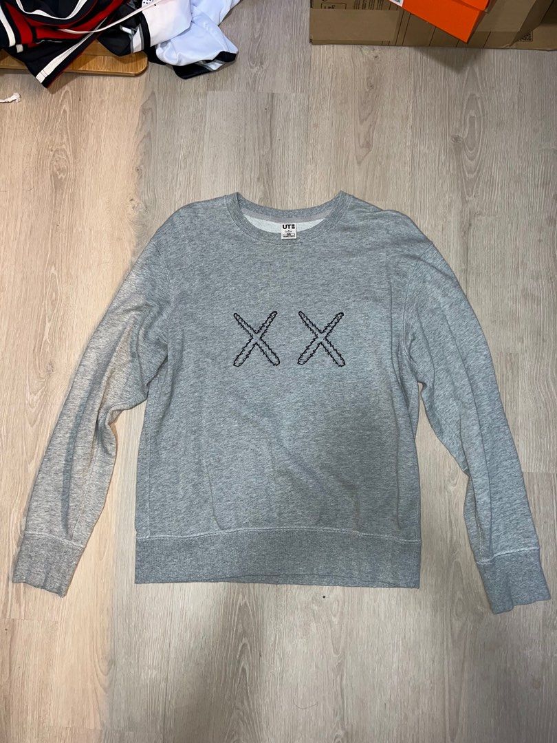 Kaws x sesame sweater pullover Uniqlo Men s Fashion Tops Sets Tshirts Polo Shirts on Carousell