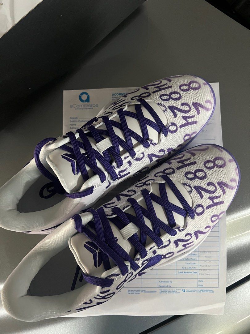 Kobe 8 Protro Court Purple (Category: Sneakers) located in Makati City. Submitted by marco48 (Listing ID 1322448150, Image 2). Description: Titan Release with Sales Invoice.
