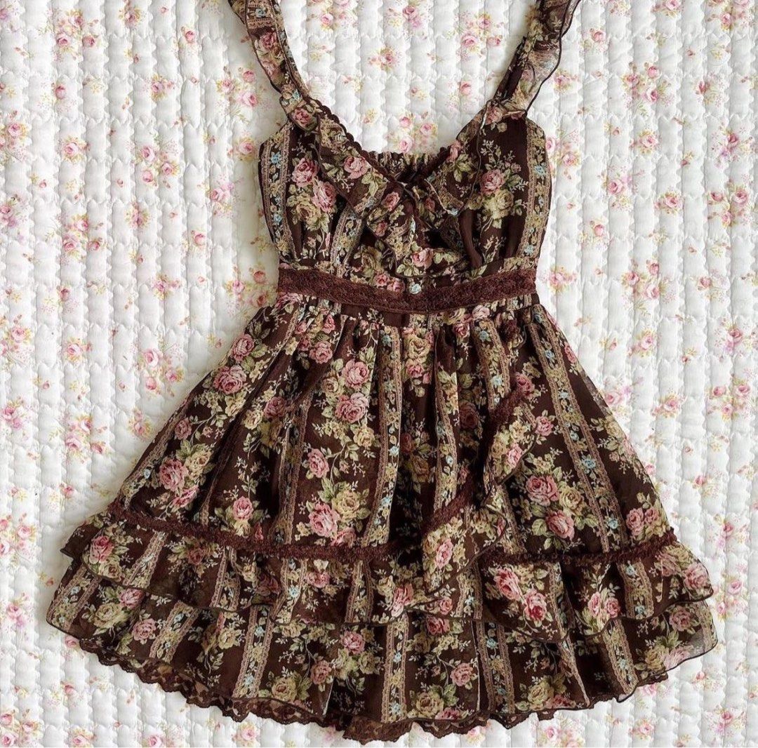 liz lisa brown dress Brown Liz Lisa Vintage Dress Rare Find!
