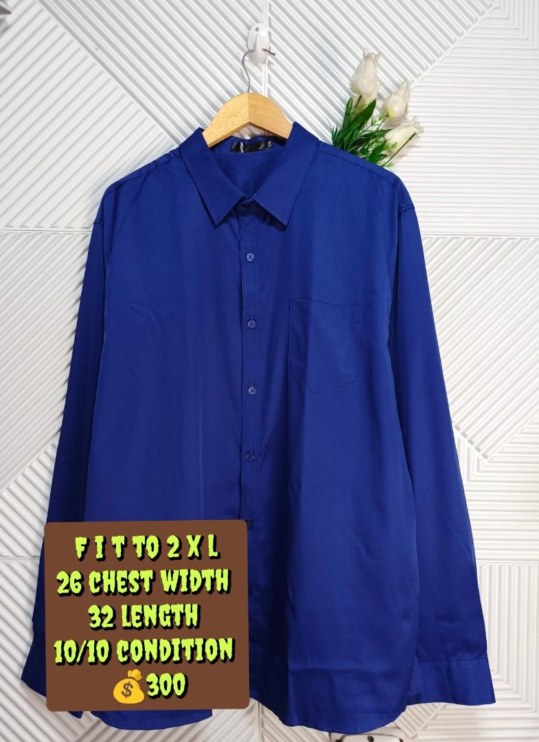 Mens blue plus size button down (Category: Sets & Coordinates) located in Bulacan. Submitted by cathycampo51092 (Listing ID 1322546888, Image 1). Description: Dont make offer if not sure na kukunin No issue Bogus buyer automatic blocked‼️ actual pic is posted‼️.