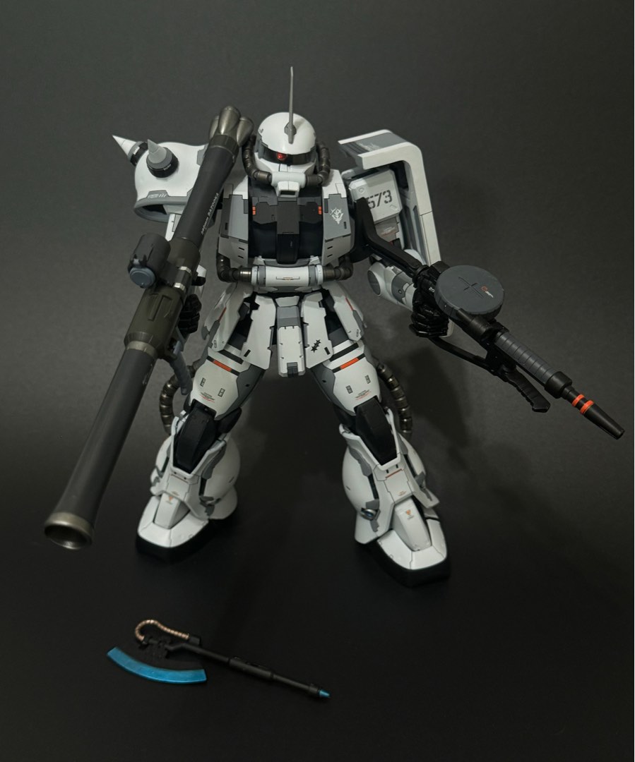 MG 1/100 育膠樂園GK 渣古2.0 白狼配色 噴塗完成品 高達 白渣1/60 1/100 1/144 hg rg mg pg ...