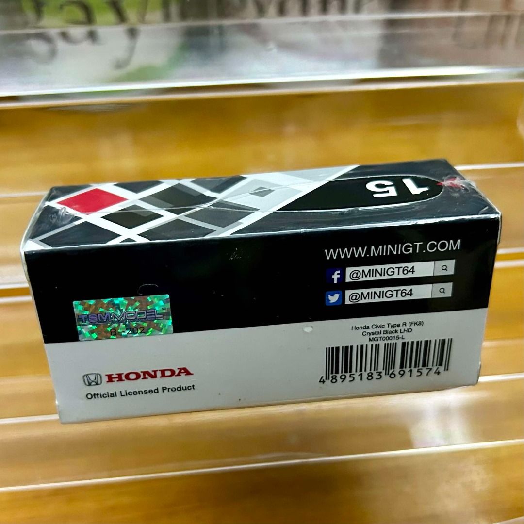 Mini GT No 15 Honda Civic Type R Crystal Black SEALED, Hobbies & Toys ...