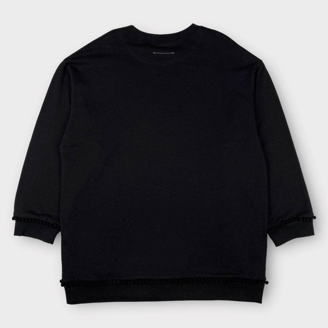 MM6 Maison Margiela Black Oversized Sweater Women s Fashion Activewear on Carousell
