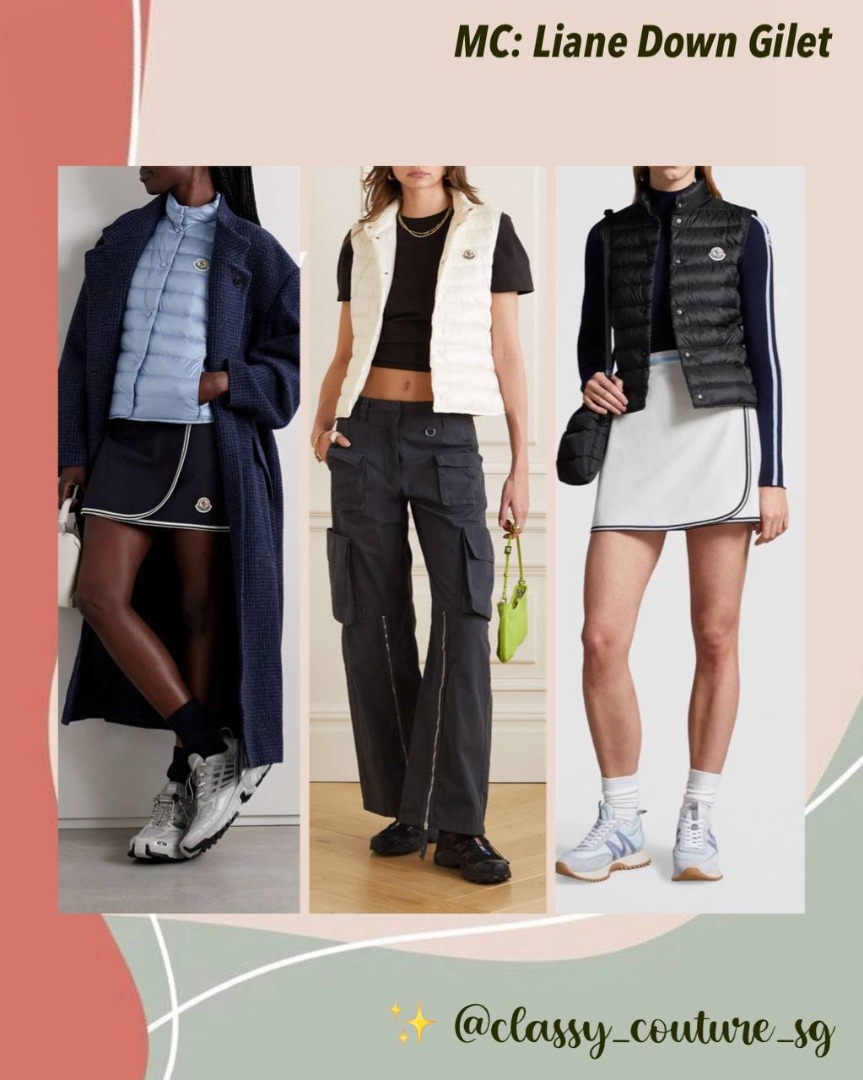 Moncler Liane Down Gilet Quilted Sleeveless Vest Jacket Women s Fashion Coats Jackets and Outerwear on Carousell