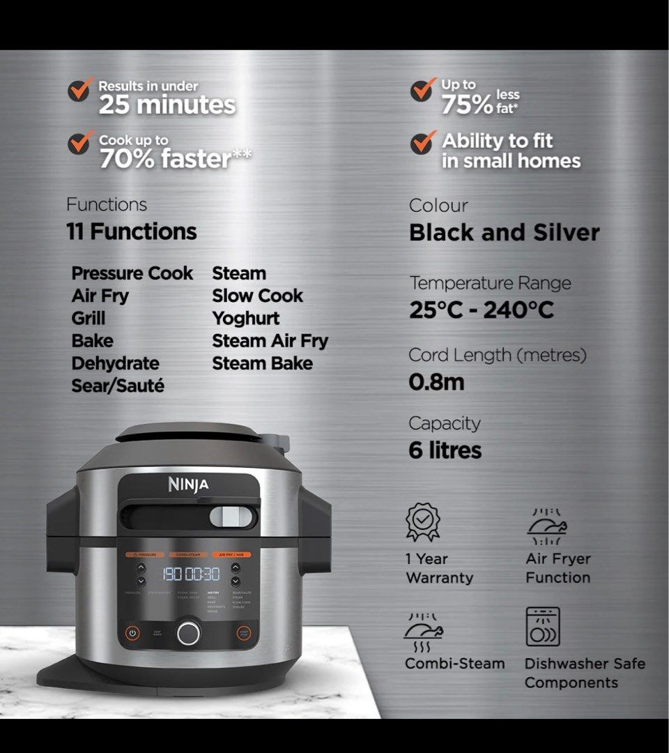 Brand New Ninja 11 in 1 SmartLid Multi Cooker