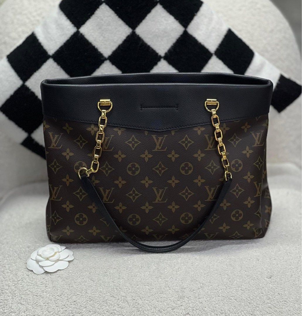 NO NEGO Louis Vuitton Pallas Shopping Tote Black Monogram Bag Luxury Bags Wallets on Carousell
