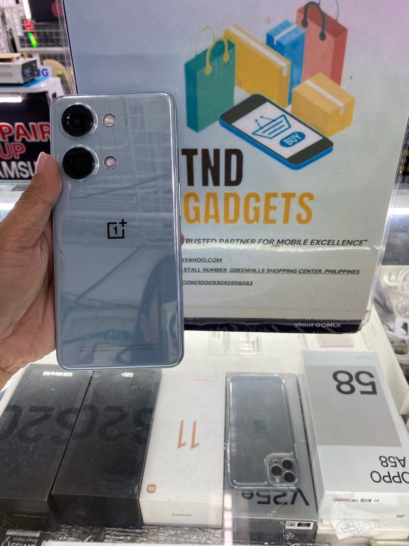 ONEPLUS NORD3 5g (Category: OnePlus) located in Pasig City. Submitted by melissaomb01623 (Listing ID 1322421766, Image 2). Description: ONEPLUS NORD3 5g 16gb Ram 256gb Rom 2ndhand perfect for gaming 💯smooth no issue check to sawa 📌pick up store in greenhills shopping center 📌we do cod in metro manila and near provinces just add sf only 📌we ship nationwide via LBC 📌we accept swap/trade in 📌we accept credit card installment 📌we accept ggives