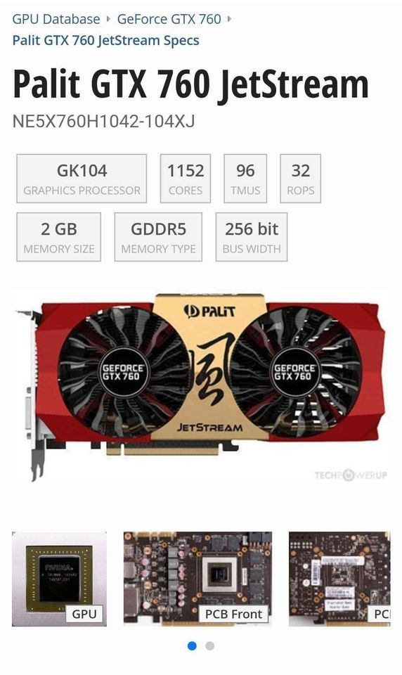 Gtx 760 palit jetstream top