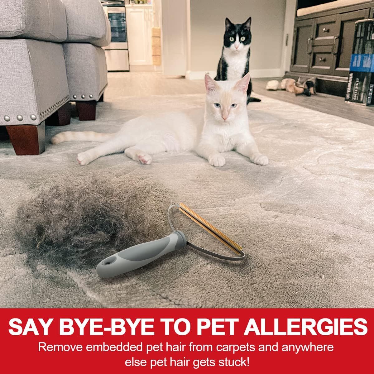 Pet Hair Remover Dog Cat Hair Remover Lint Cleaner Pro Fur Removal Tool Portable Carpet Scraper