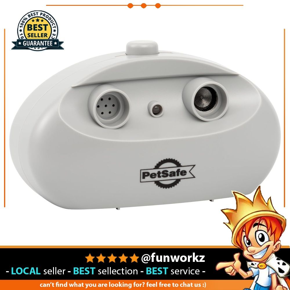 PetSafe Indoor Ultrasonic Dog Bark Control No Collar Needed Up to 25 ft Range Anti Bark Pet Training System Automatic with Manual Trainer