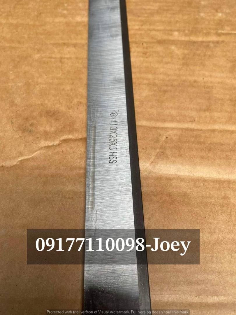 Planer Blade (Category: Construction Tools & Equipment) located in Manila. Submitted by joeyroque09 (Listing ID 1322443709, Image 2). Description: Item : Planner Thicknesser Blade Specs : T 204 A005 Price : 5,125/pc .