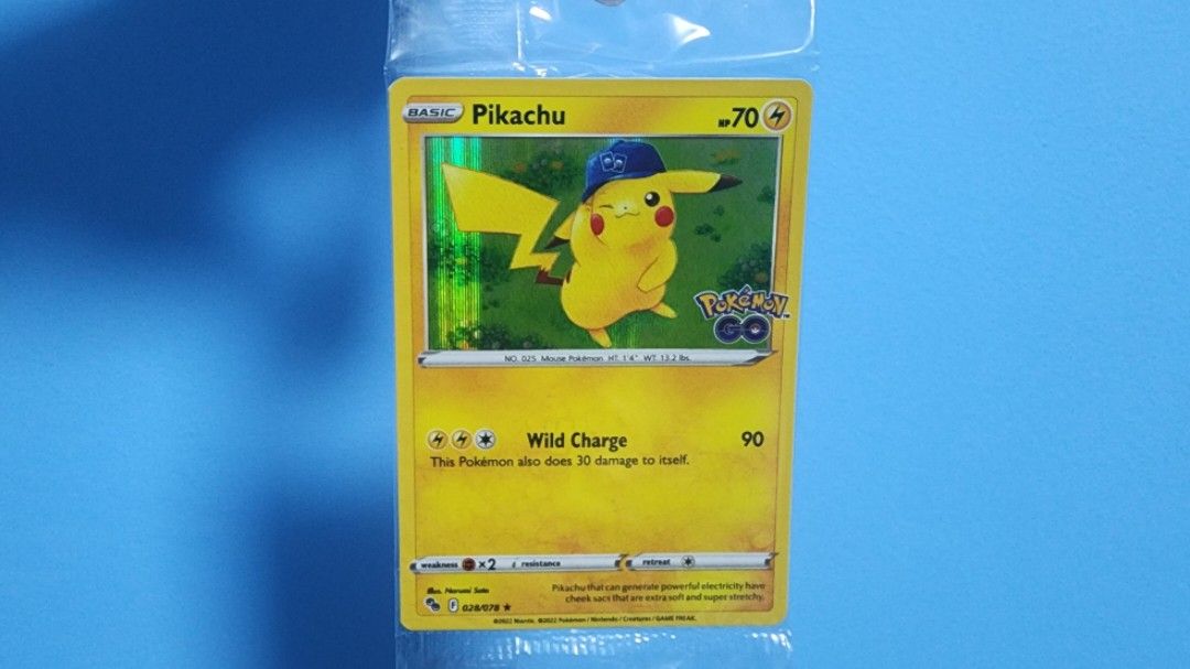 Pokemon Pikachu Promo card (Pokmon GO), Hobbies & Toys, Toys & Games on  Carousell