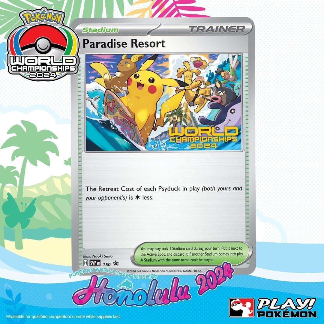 Pokemon World Championship 2024 SEALED Paradise Resort SVP 150 Hawaii Promo Card, Hobbies & Toys, Toys & Games on Carousell Pokemon World Championship 2024 SEALED Paradise Resort SVP 150 Hawaii Promo Card, Hobbies & Toys, Toys & Games on Carousell