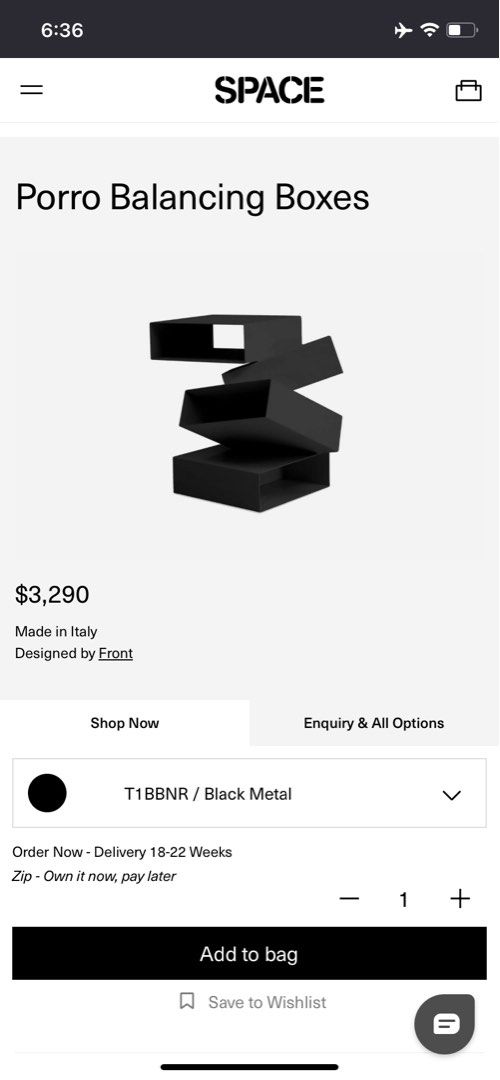 【ネット限定】 Porro Balancing Boxes ホワイト 切りかけ Side Table, Night Table, Low Table