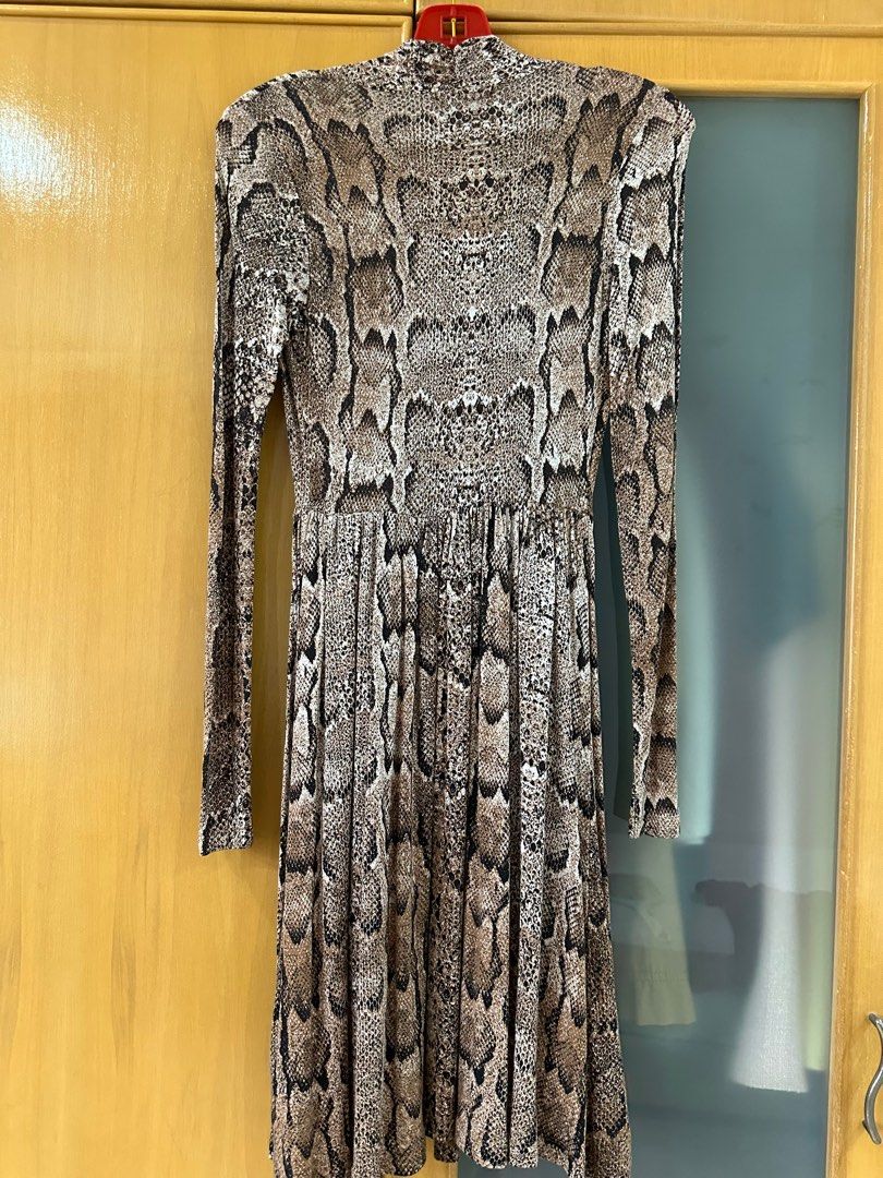 Faux snakeskin dress top