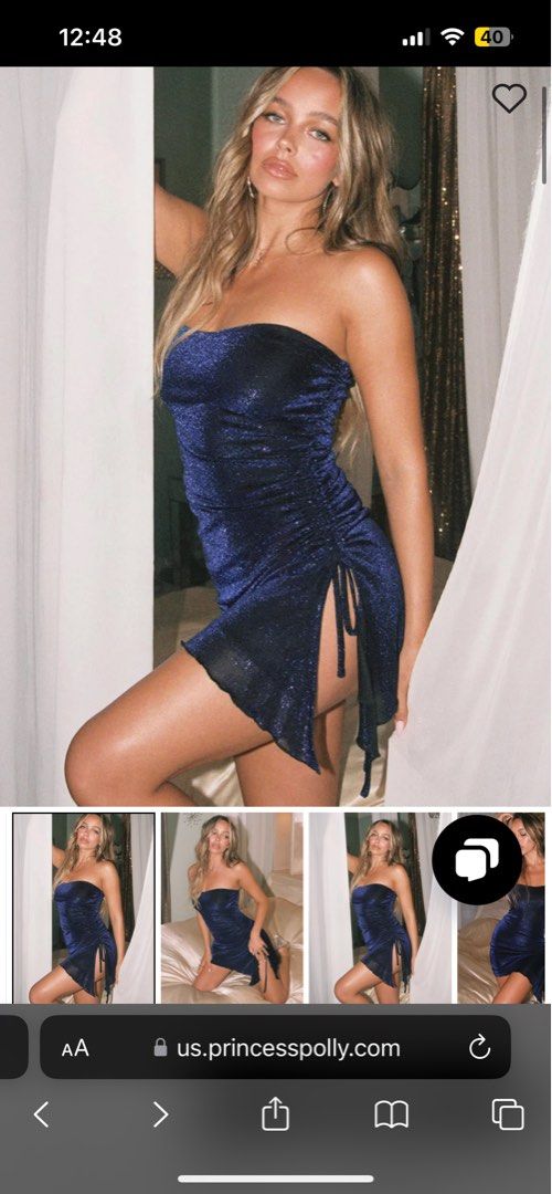 princess polly DONELLI MINI DRESS NAVY TALL, Women's Fashion, Dresses &  Sets, Dresses on Carousell