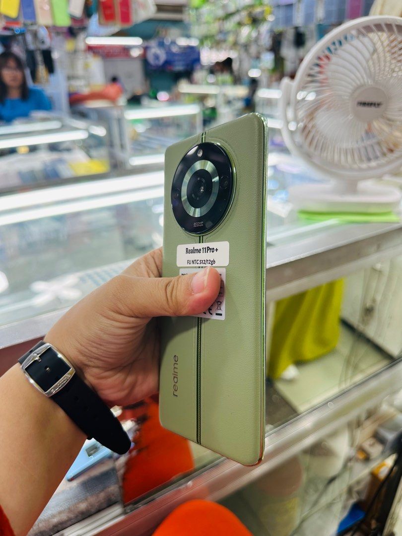Realme 11 Pro + 512gb Dualsim FU Complete (Category: Realme) located in San Juan City. Submitted by javedsgadgetshop (Listing ID 1322456710, Image 2). Description: OPEN FOR INSTALLMENT VIA CREDIT CARD/GGIVES/SPAY/BILLEASE & SWAP/TRADE-IN! BUY AND SELL! Quick Specs : Realme 11pro+ •512gb •NTC Variant •Good batt health •Factory Unlock •95% Smoothness •No hidden issue | No Repaired •100% Authentic | Not Refurbished •w/ OEM Charger & store warranty ❣