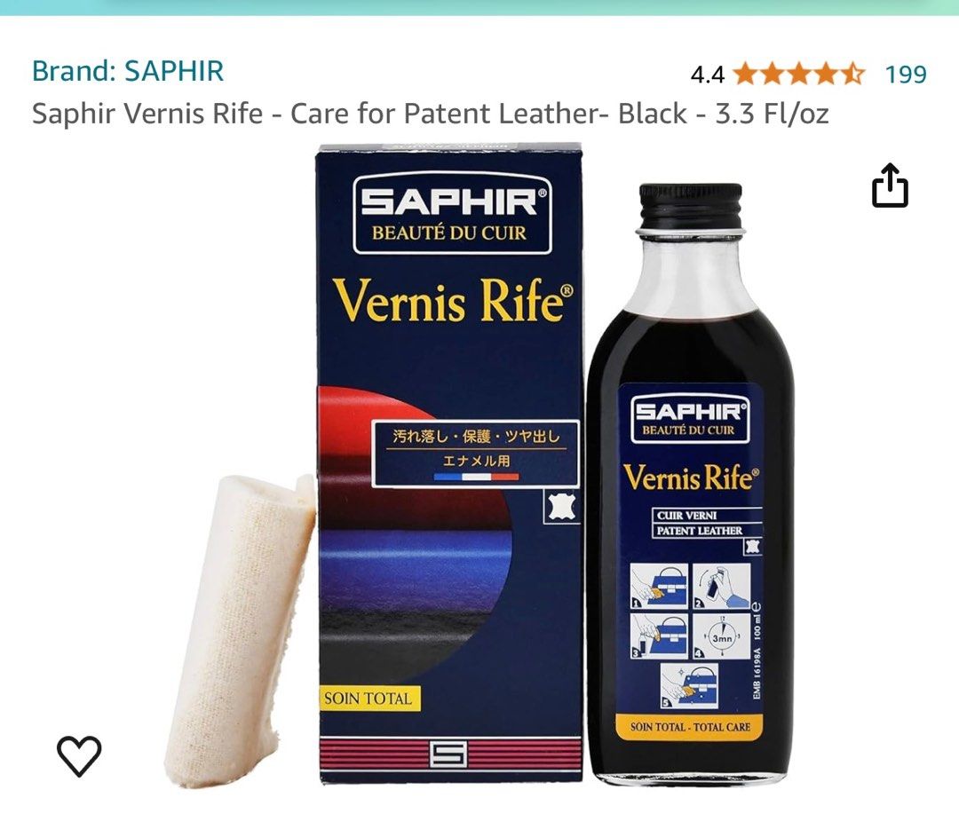 Saphir patent leather cleaner top