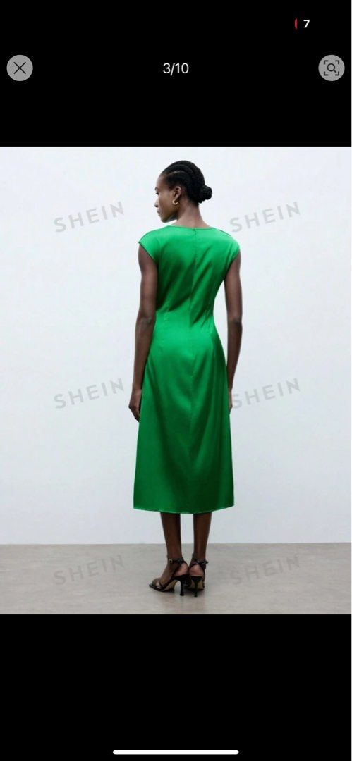 maija pleated dress Maija Women's Solid Color Pleated Elegant Waist Cinched Long Dress, Suitable For Party And Outings,Dresses For Women Summer