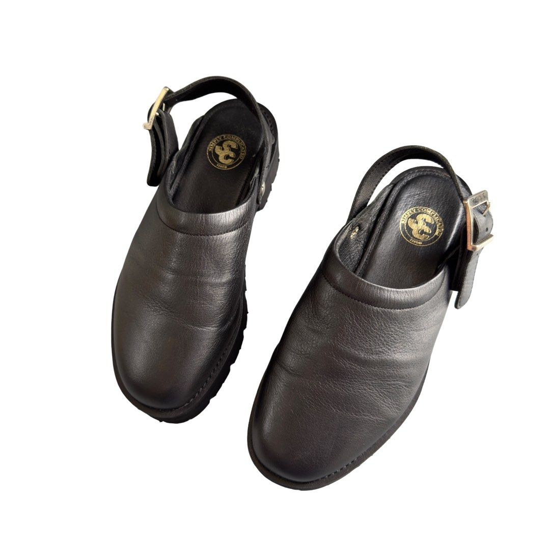 日本限定 Simply Complicated Clogs / Mules Leather Buckled Sole Lug 靴