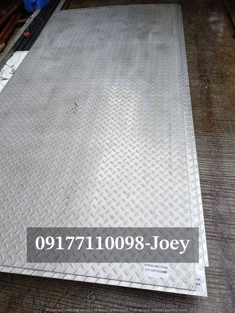 Stainless Checkered Plate (Category: Construction & Building Materials) located in Manila. Submitted by joeyroque09 (Listing ID 1322438059, Image 2). Description: Item: stainless checked plate Specs: 6mm 4x8 Price: 28,950/pc .