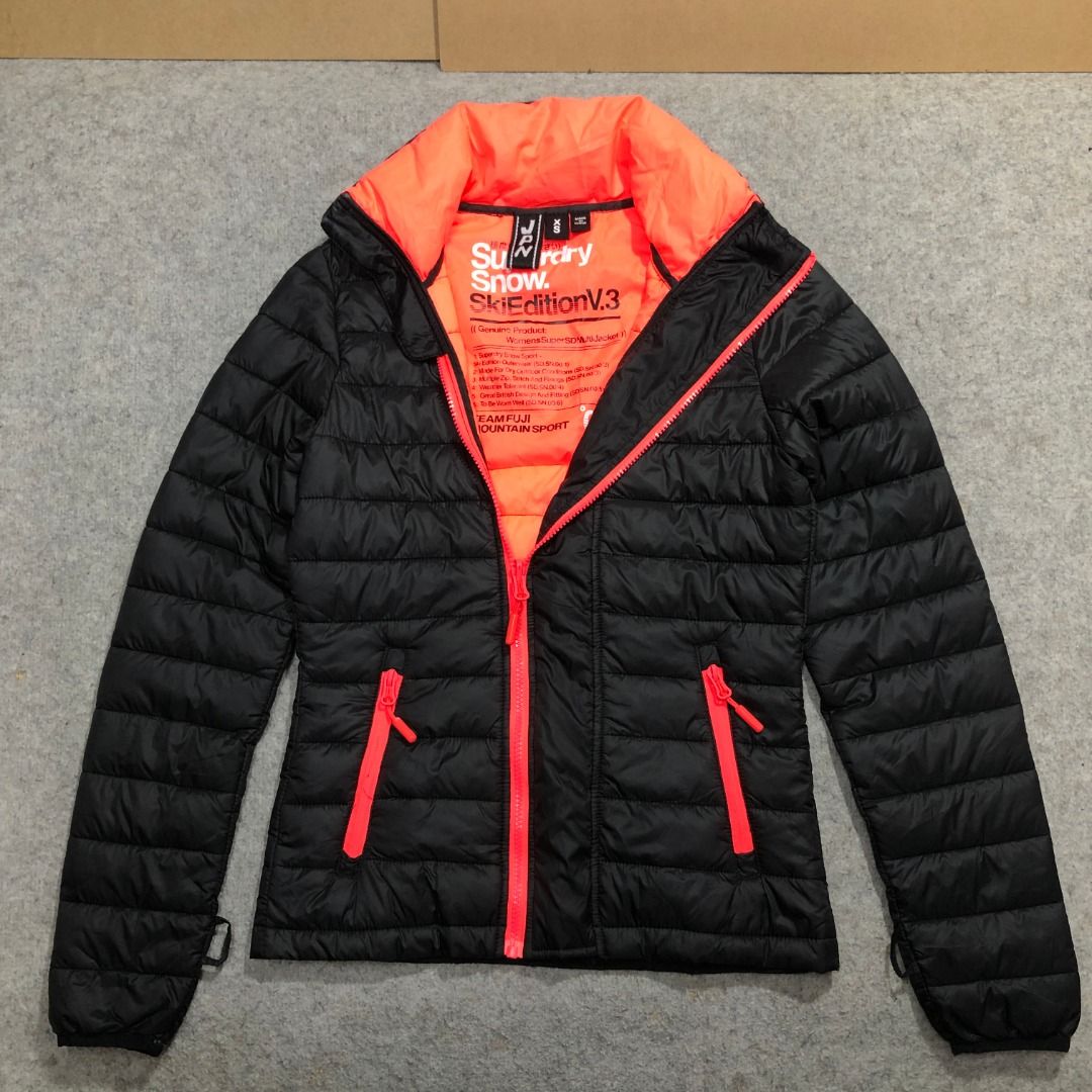 SUPERDRY SNOW Sport Ski Edition Outerwear Version 3 Lux Down Jacket Winter Snow Black Size XS Team Fuji Mountain Sport