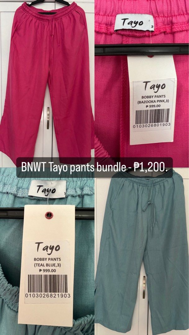 Tayo Pants Bundle (XL/XXL) BNWT (Category: Other Bottoms) located in San Juan City. Submitted by nix.decluttering (Listing ID 1322390756, Image 1). Description: .