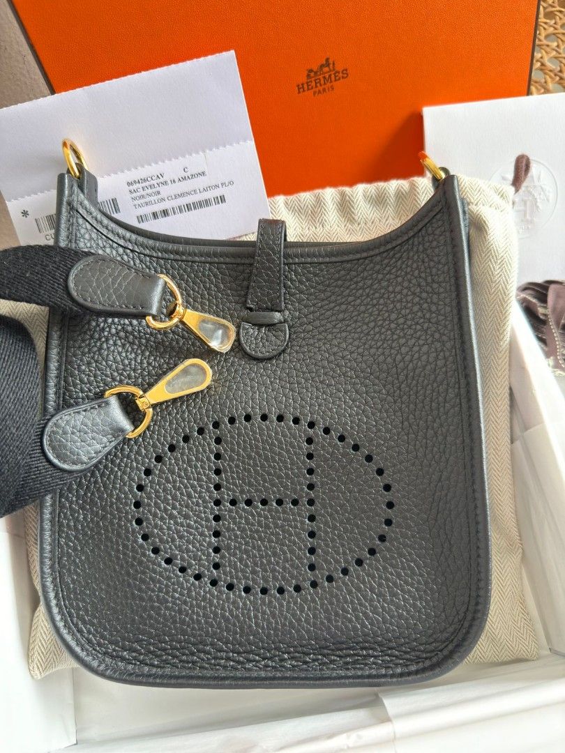 Titip jual Tas mini Hermes evelyn original stamp U