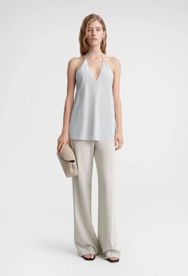 Toteme Double Halter Silk Top, Women's Fashion, Dresses