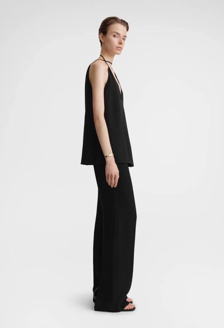 Tシャツ・カットソー TOTEME DOUBLE-HALTER SILK TOP 22520946_53102574_600.jpg