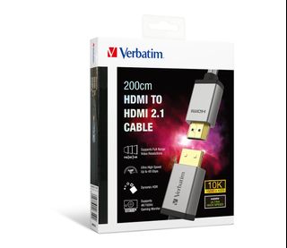 🌟荃灣店🌟全新行貨一年保養👍Verbatim 10K HDMI to HDMI 2.1 cable 2m 6.6ft #6631963015653460866110