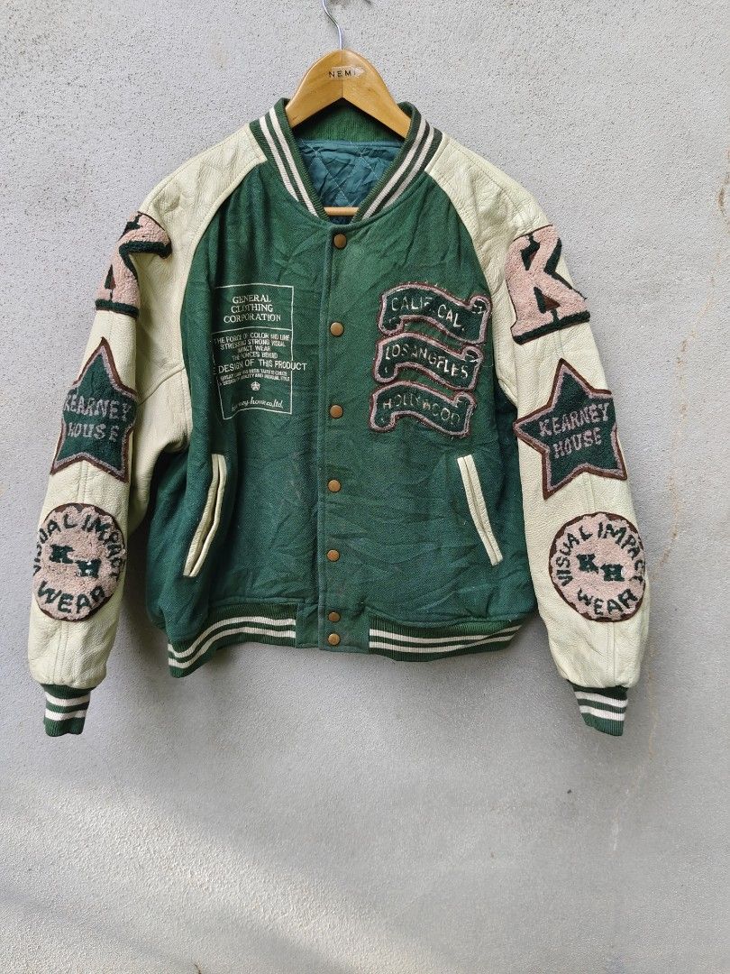 バイヤー厳選用品 Vintage Kearney Fashion Men's jacket, leather varsity house ジャケット・アウター