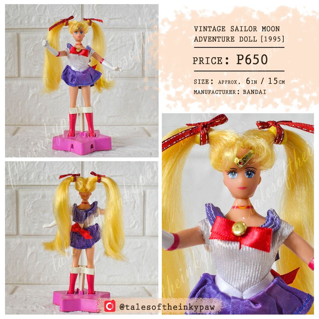 Lot De 7 Figurines Vintage Sailor Moon - Poupées D'origine Japonaises Avec Accessoires