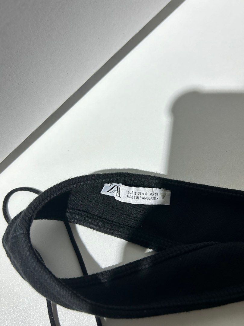 Zara Asymmetric Top (Black) (Category: Sleeveless) located in Cebu City. Submitted by ____etal (Listing ID 1322482296, Image 2). Description: zara top size small used twice only screenshot included of original price when i bought it from the app store used twice dont like how it fits me so im selling it and im also cleaning out my wardrobe buyer should pay for shipping/ delivery fee based in guadalupe cebu city delivery via maxim for within cebu 