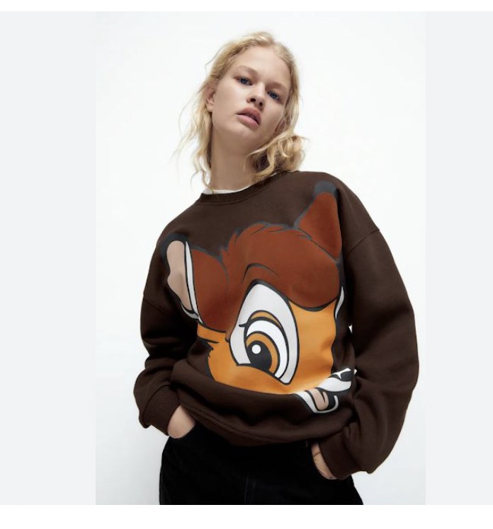 Zara bambi sweatshirt online