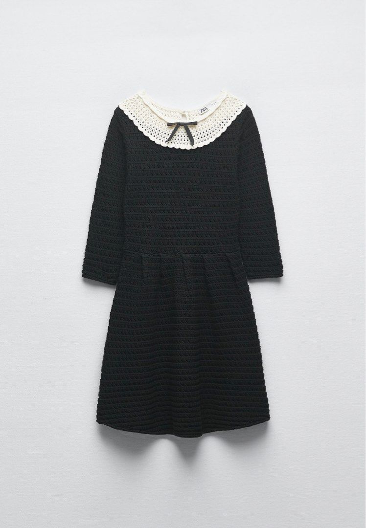 ZARA Knit Crochet Dress, Women's Fashion, Dresses & Sets, Dresses on  Carousell