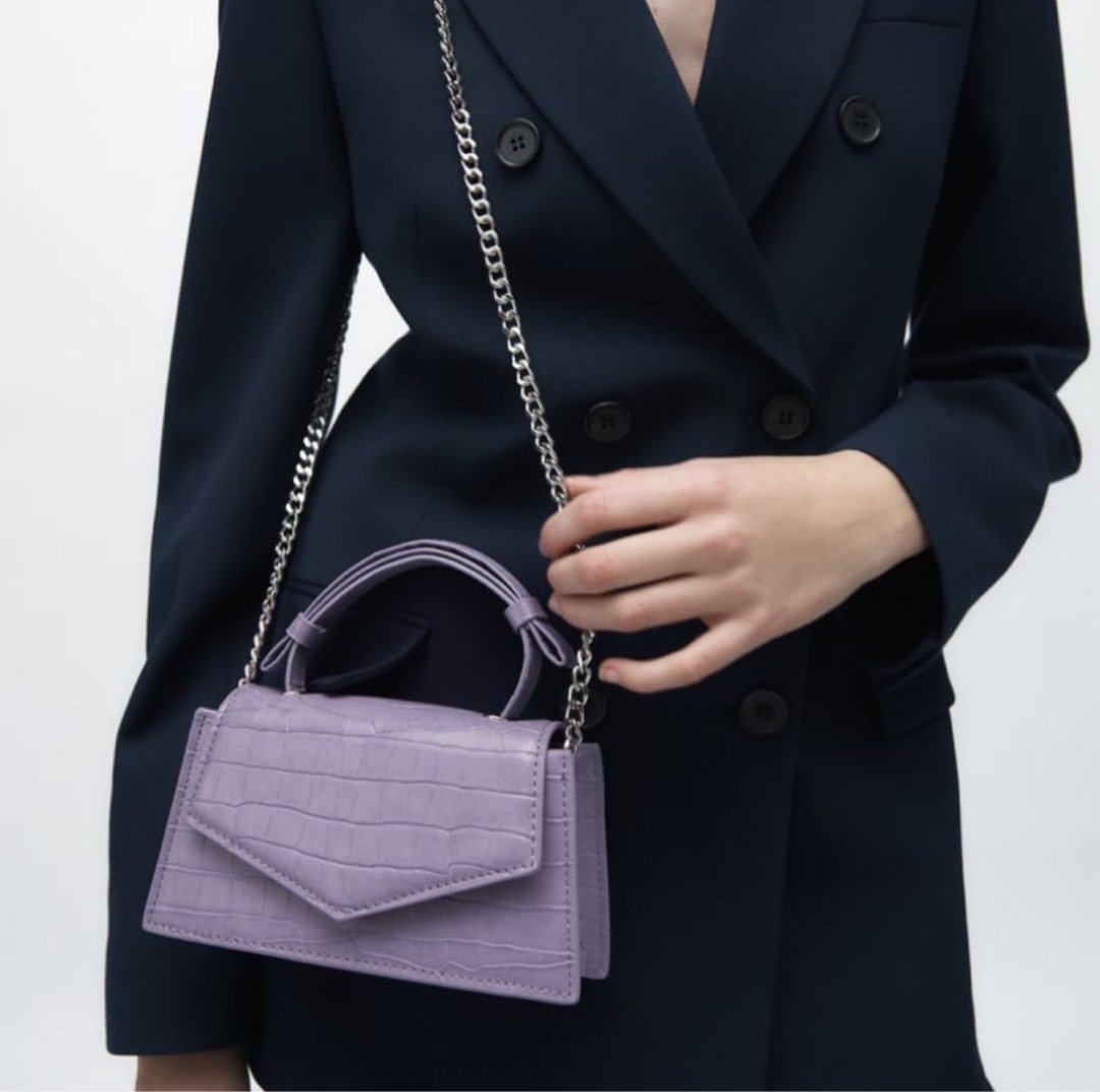 Zara Mock Croc Mini City Bag Women s Fashion Bags Wallets Cross body Bags on Carousell