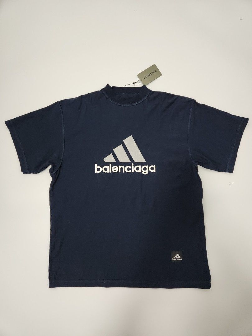 Adidas X Balenci Embroidered Reversible Tee Oversized T-Shirt in