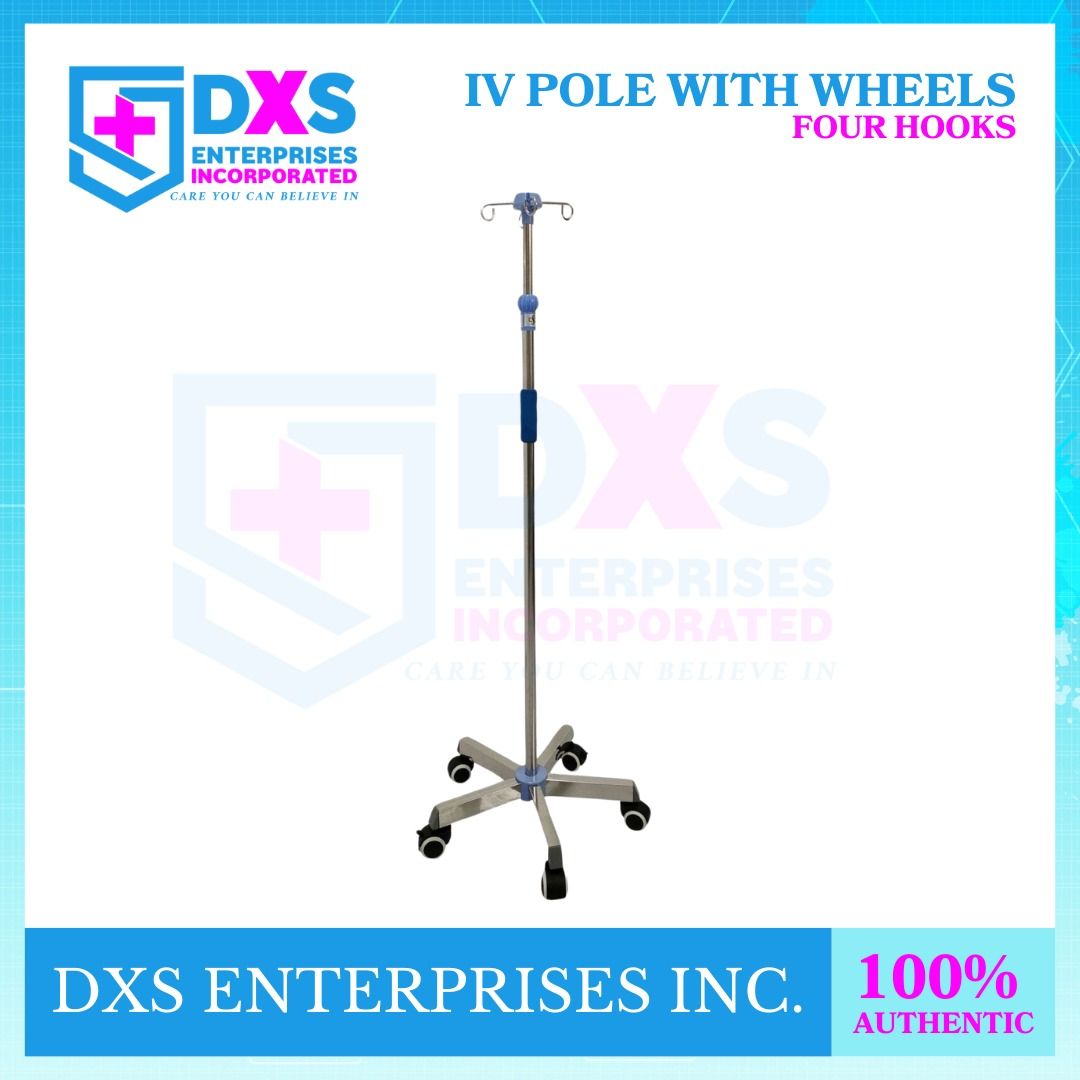 ADJUSTABLE IV STAND IV POLE 4 HOOKS WITH WHEELS (Category: Medical Supplies & Tools) located in Quezon City. Submitted by dxsshop002 (Listing ID 1322606164, Image 1). Description: DIRECT SUPPLIER HERE!✨ BUY YOUR NEEDS NOW, HERE IN OUR SHOP! WE HAVE ALL KINDS OF MEDICAL SUPPLIES THAT YOU NEED! “DXS ENTERPRISES INC.” MEDICAL SUPPLIES AND EQUIPMENT! WE ACCEPT RETAIL AND BULK ORDERS!! Visit us at: Shop address : No. 351 Congressional Avenue Extension