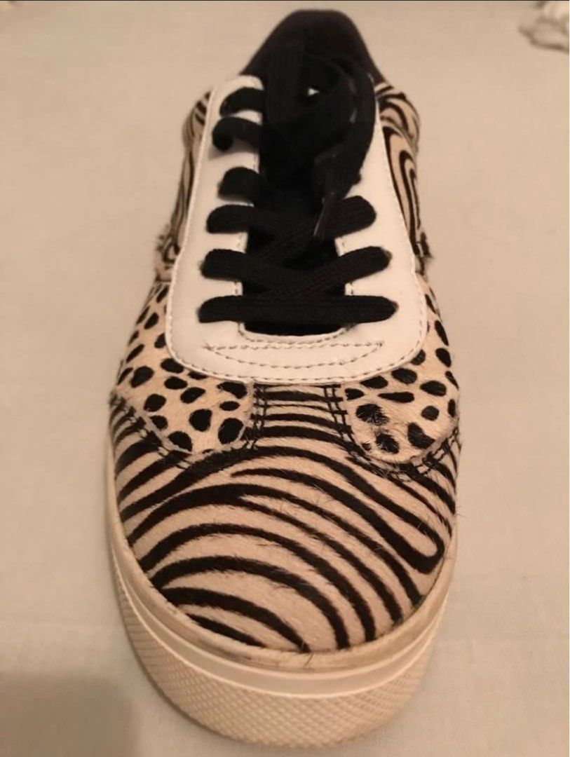 Aldo leather animal print sneakers