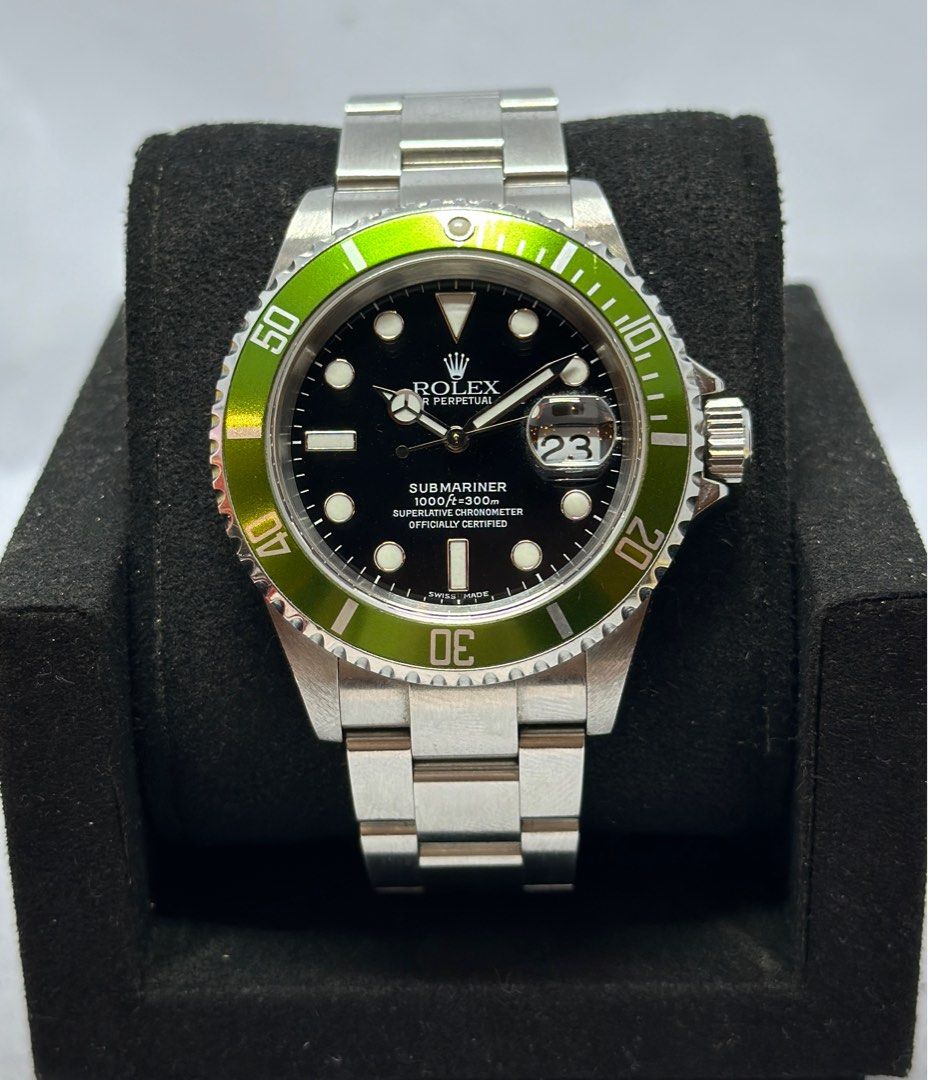 B3 Insert Rolex Submariner Kermit 16610LV Lime Green 40mm